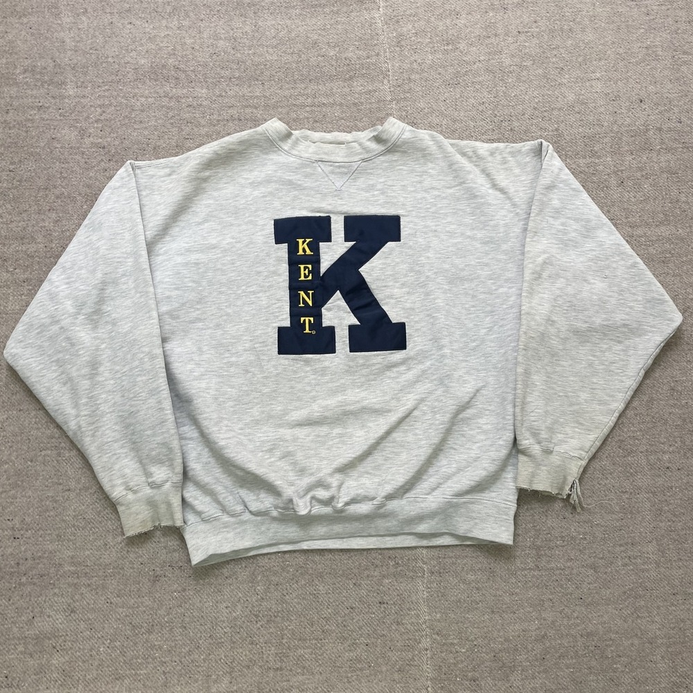 Vintage Kent University Sweatshirt Men Large Gray 1990s Gear‎